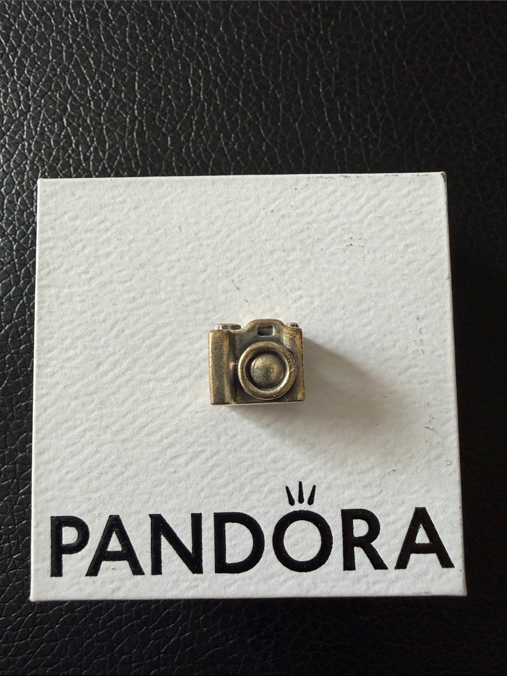 Pandora Camera Charm in Antique Gold-Toned Finish